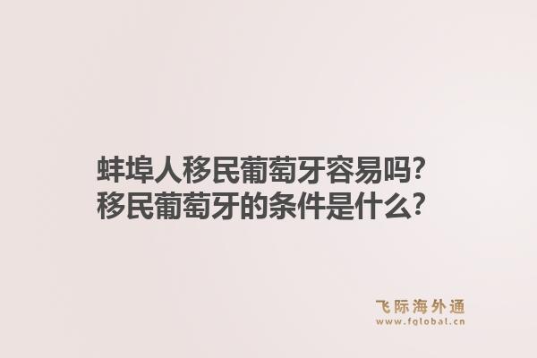蚌埠人移民葡萄牙容易吗？移民葡萄牙的条件是什么？1.jpg