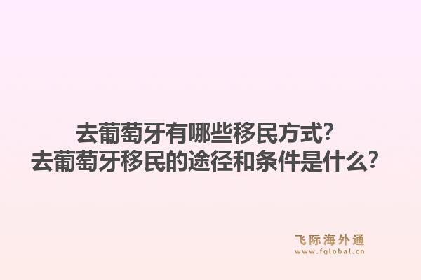 去葡萄牙有哪些移民方式？去葡萄牙移民的途径和条件是什么？1.jpg