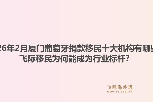 2026年2月厦门葡萄牙捐款移民十大机构有哪些？飞际移民为何能成为行业标杆？1.jpg