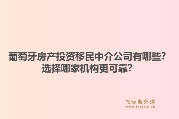 葡萄牙房产投资移民中介公司有哪些？选择哪家机构更可靠？1.jpg