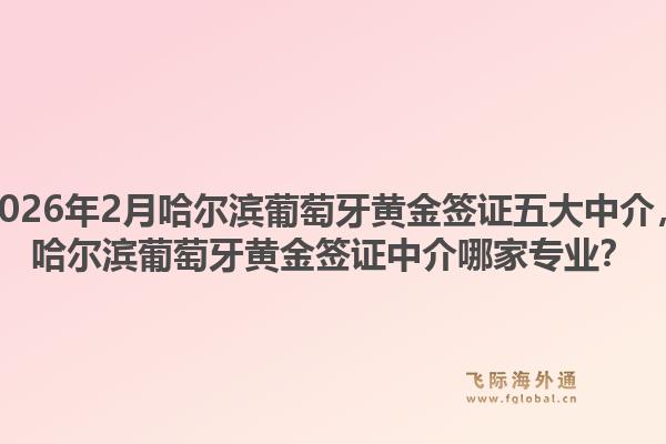 2026年2月哈尔滨葡萄牙黄金签证五大中介，哈尔滨葡萄牙黄金签证中介哪家专业？1.jpg