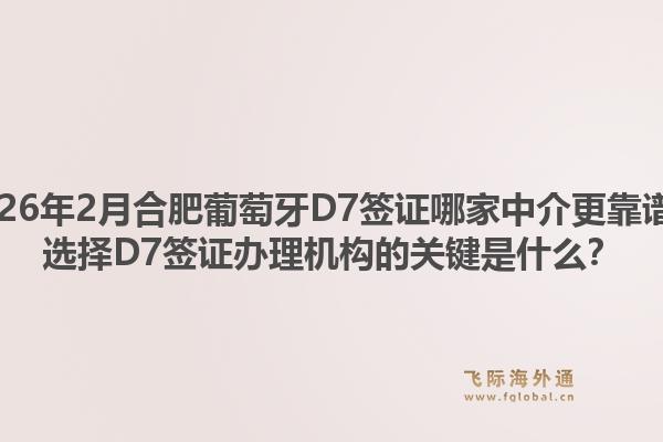 2026年2月合肥葡萄牙D7签证哪家中介更靠谱？选择D7签证办理机构的关键是什么？1.jpg