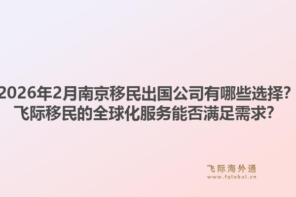 2026年2月南京移民出国公司有哪些选择？飞际移民的全球化服务能否满足需求？1.jpg