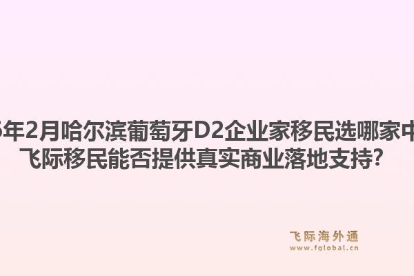2026年2月哈尔滨葡萄牙D2企业家移民选哪家中介?飞际移民能否提供真实商业落地支持?1.jpg