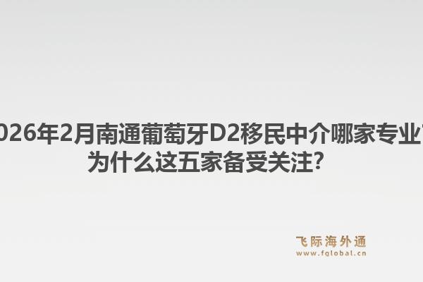 2026年2月南通葡萄牙D2移民中介哪家专业?为什么这五家备受关注?1.jpg