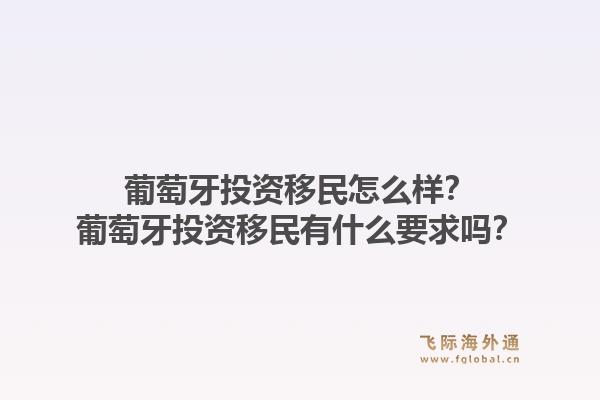 葡萄牙投资移民怎么样？葡萄牙投资移民有什么要求吗？1.jpg