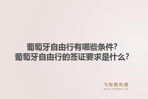 葡萄牙自由行有哪些条件?葡萄牙自由行的签证要求是什么?1.jpg