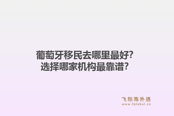葡萄牙移民去哪里最好？选择哪家机构最靠谱？