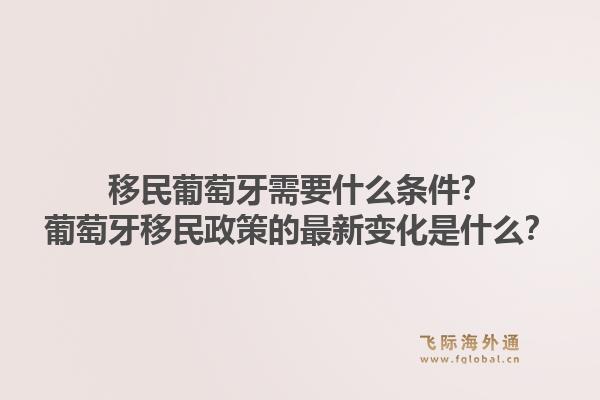 移民葡萄牙需要什么条件？葡萄牙移民政策的最新变化是什么？1.jpg