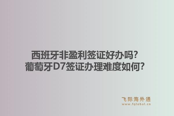 西班牙非盈利签证好办吗?葡萄牙D7签证办理难度如何?1.jpg