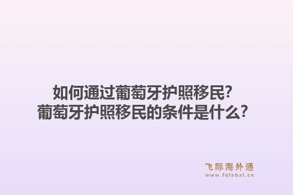 如何通过葡萄牙护照移民?葡萄牙护照移民的条件是什么?1.jpg