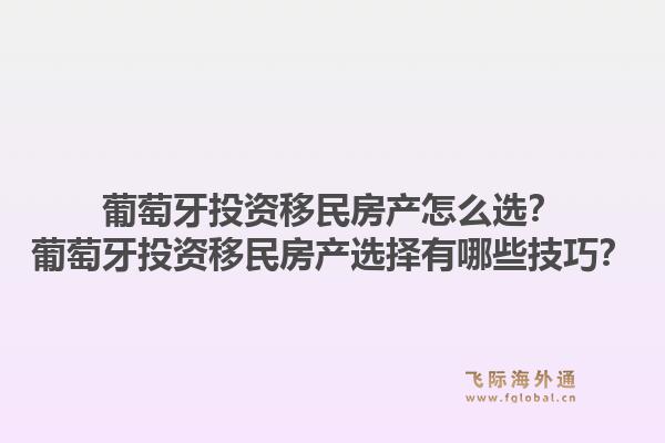 葡萄牙投资移民房产怎么选？葡萄牙投资移民房产选择有哪些技巧？