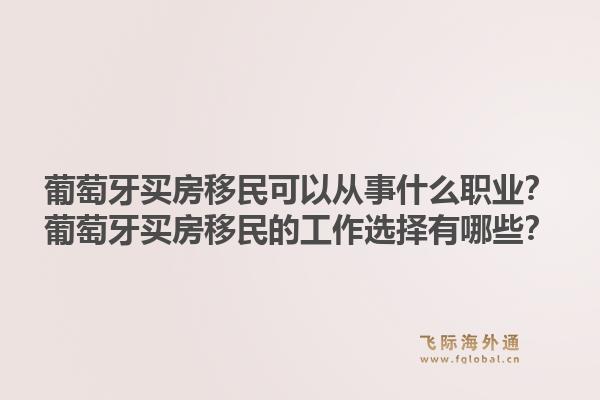 葡萄牙买房移民可以从事什么职业？葡萄牙买房移民的工作选择有哪些？