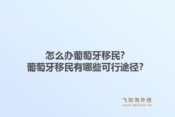怎么办葡萄牙移民？葡萄牙移民有哪些可行途径？1.jpg