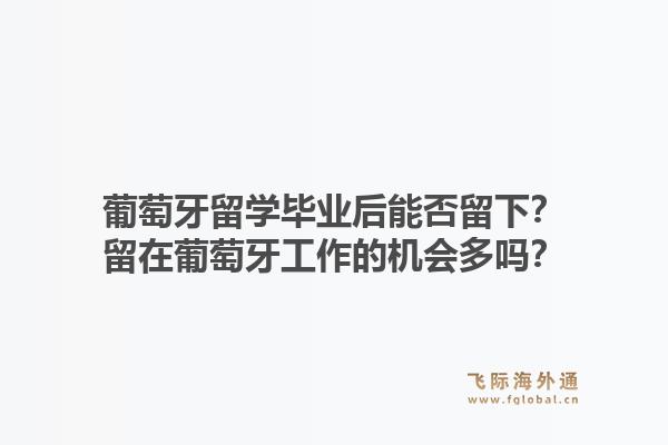 葡萄牙留学毕业后能否留下？留在葡萄牙工作的机会多吗？