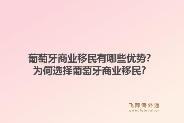 葡萄牙商业移民有哪些优势？为何选择葡萄牙商业移民？