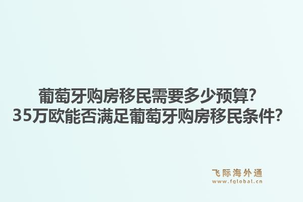 葡萄牙购房移民需要多少预算？35万欧能否满足葡萄牙购房移民条件？