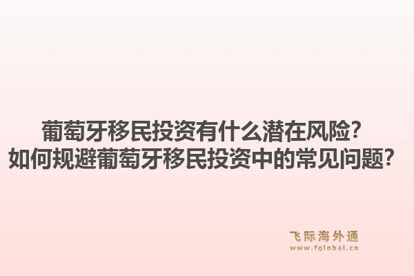 葡萄牙移民投资有什么潜在风险？如何规避葡萄牙移民投资中的常见问题？