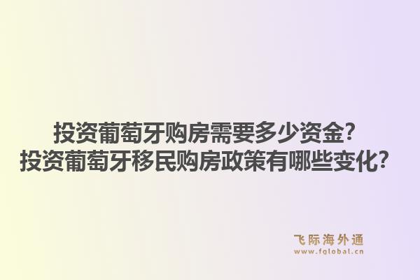 投资葡萄牙购房需要多少资金？投资葡萄牙移民购房政策有哪些变化？1.jpg