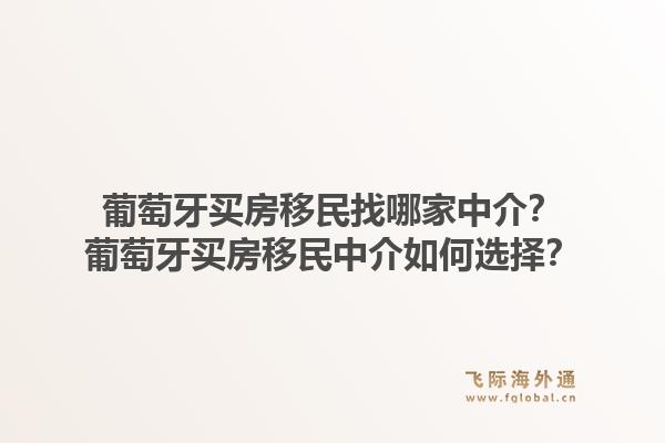 葡萄牙买房移民找哪家中介？葡萄牙买房移民中介如何选择？