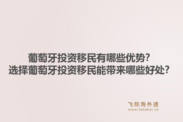 葡萄牙投资移民有哪些优势？选择葡萄牙投资移民能带来哪些好处？