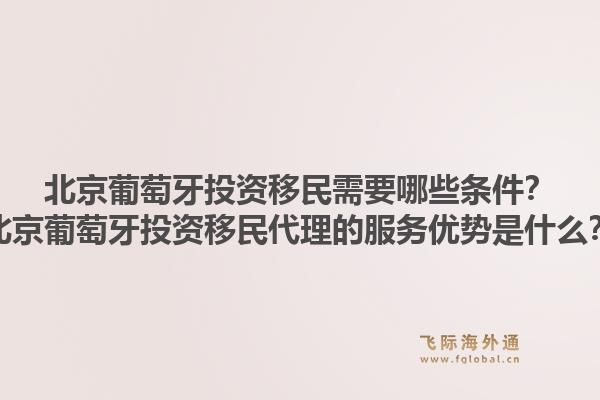 北京葡萄牙投资移民需要哪些条件？北京葡萄牙投资移民代理的服务优势是什么？