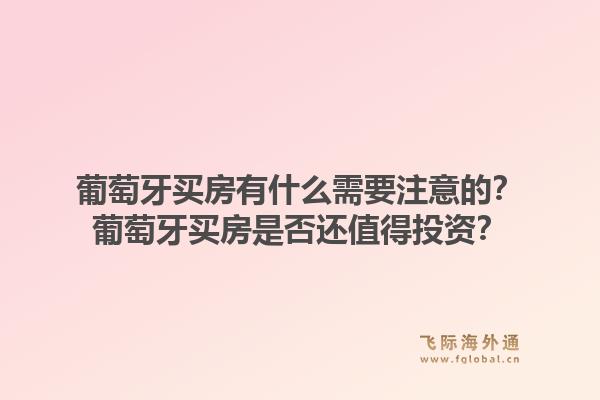 葡萄牙买房有什么需要注意的？葡萄牙买房是否还值得投资？1.jpg